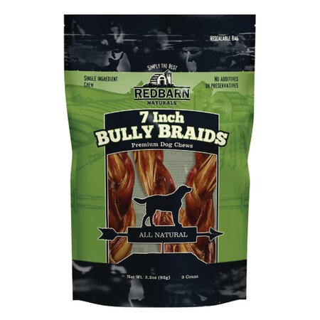 Redbarn Braided Bully Raw 7" 3Pk 227013